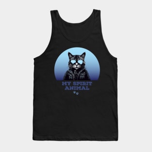 My spirit animal - cat in blue Tank Top